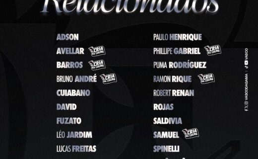 Vasco atualiza condições médicas de Brenner, Cuesta e Andrés Gómez e divulga lista de convocados para duelo com o Olimpia