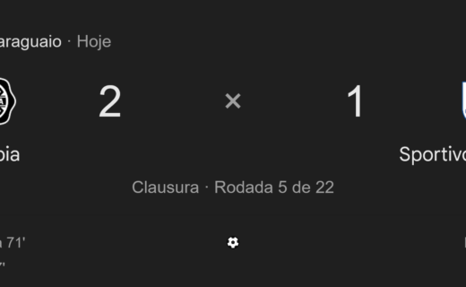 Olimpia supera Sportivo Ameliano por 2 a 1 no Campeonato Paraguaio e se prepara para enfrentar o Vasco