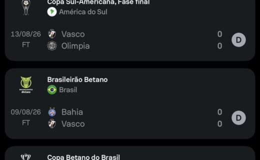 Vasco acumula jejum de gols em 4 dos últimos 5 jogos