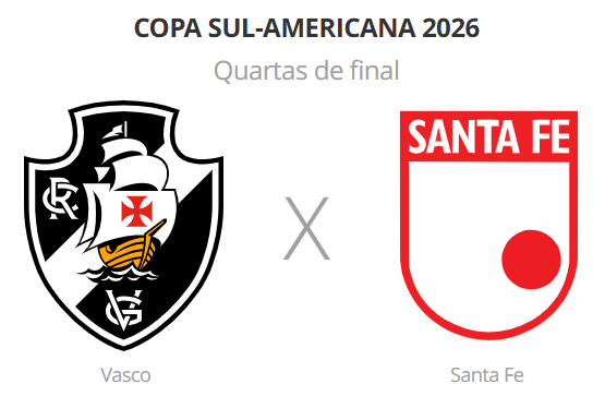 Vasco e Santa Fe decidem vaga na Sul-Americana