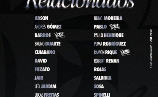Vasco divulga relacionados para o duelo das Quartas de Final da CONMEBOL Sudamericana e atualiza situação de Cuesta