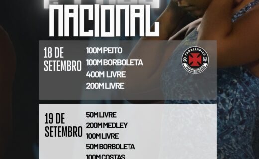 Paradesporto: Natação Paralímpica: Agenda de provas dos atletas do Vasco na 2ª fase do Nacional