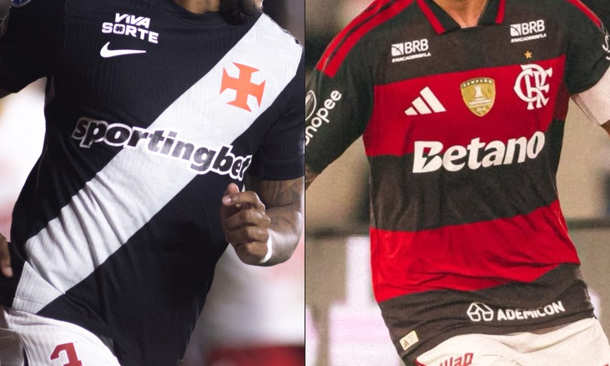 Torcidas de Vasco e Flamengo criticaram publicações dos respectivos clubes — Foto: Matheus Lima/Vasco e Adriando Fontes/Flamengo