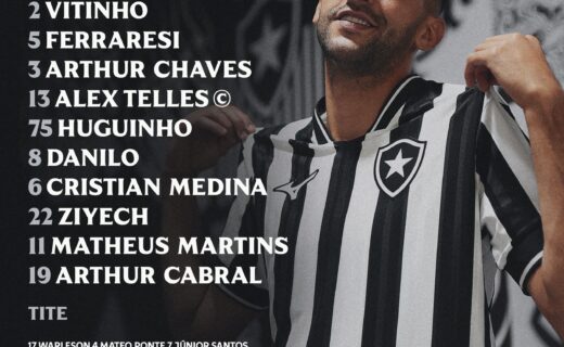 Botafogo escala time para clássico contra o Vasco no Nilton Santos; ex-vascaíno Allan no banco