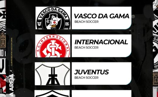 Vasco enfrenta o Internacional na estreia da Supercopa do Brasil de Beach Soccer nesta terça-feira às 11h45