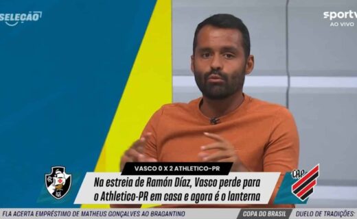 Conrado Santana durante o programa Seleção SporTV