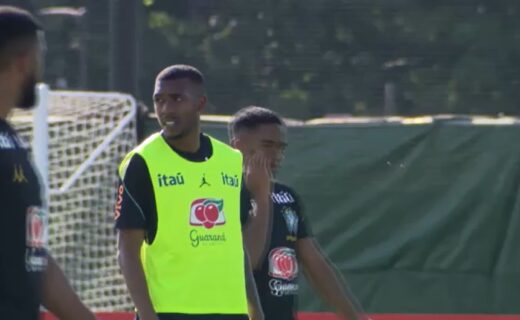 Rayan é testado por Ancelotti como titular da Seleção em treino desta 5ª-feira