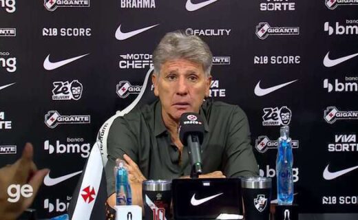 Vasco considera a saída de Renato Gaúcho do comando técnico