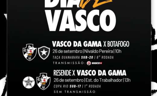 Base: Vasco tem três partidas programadas para este sábado (26) na base; detalhes das competições