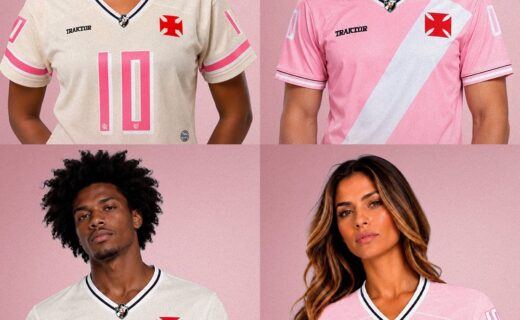 Vasco apresenta coleção especial de camisas em parceria com a Traktor para o Outubro Rosa