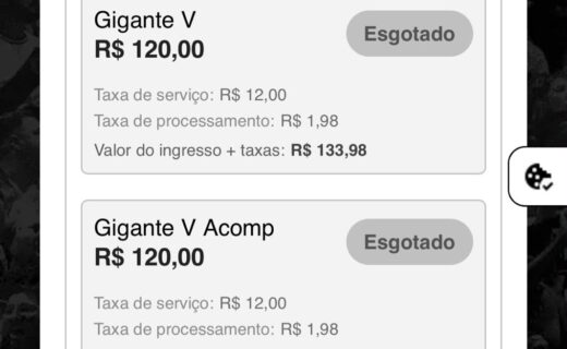 Setores Norte, Oeste Inferior e Superior para torcida do Vasco estão esgotados no site do clube