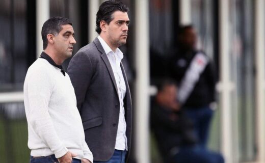 Luiz Mello e Paulo Bracks no CT Moacyr Barbosa