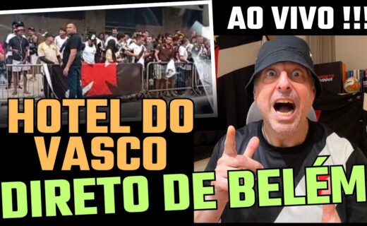 Confira a movimentação em frente ao hotel do Vasco em Belém