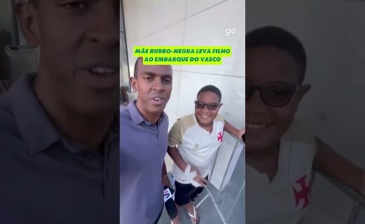 Embarque do Vasco rumo ao Maracanã é marcado por mãe rubro-negra acompanhando filho vascaíno