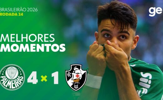 Palmeiras brilha e vence Vasco por 4 a 1 em grande partida