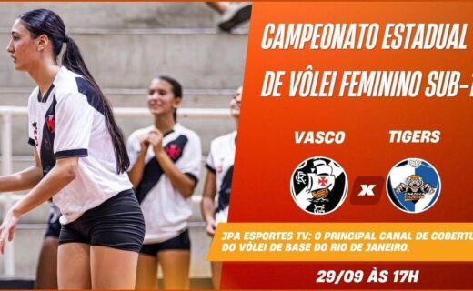 Vôlei Feminino: Vasco enfrenta Carioca Tigers no Campeonato Estadual de Vôlei Feminino Sub-19